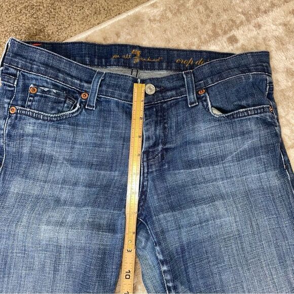 7 for all Man kind cropped Dojo jeans SZ 28" waist - Picture 9 of 10
